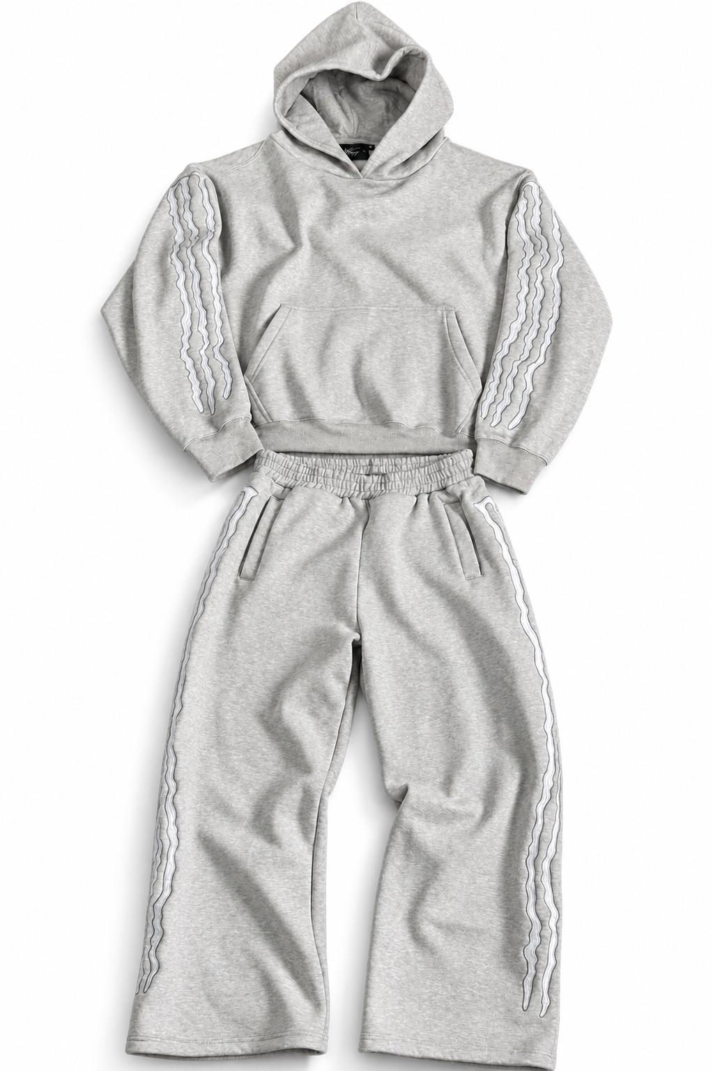TRIPLE STRIPE SWEATSUIT (GREY)